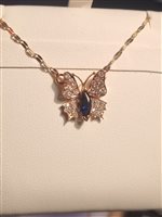 Collar Mujer in Oro Zaffiro blu COOR-132-286